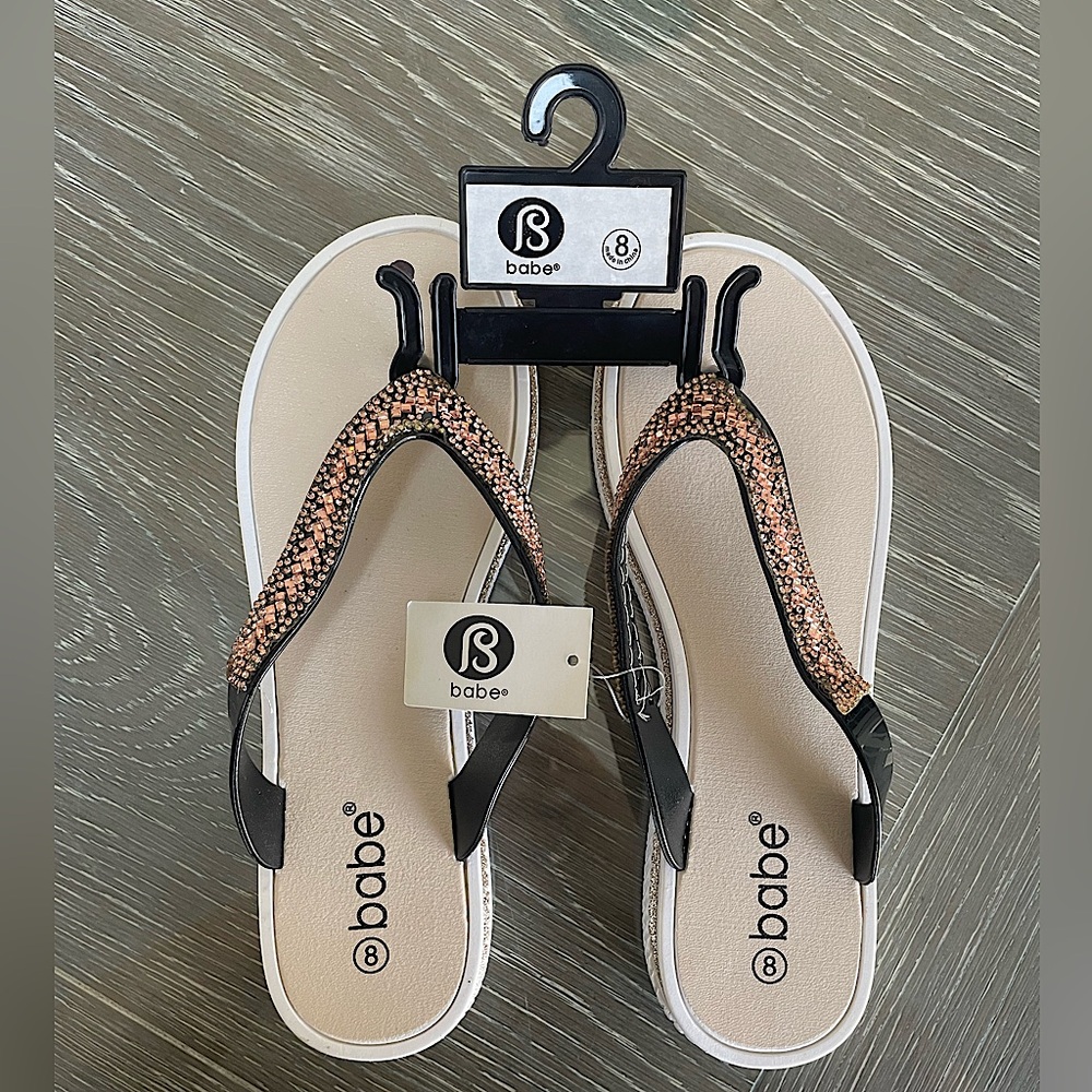 Women’s “Babe” Bling Rhinestone Sandal Flip Flops